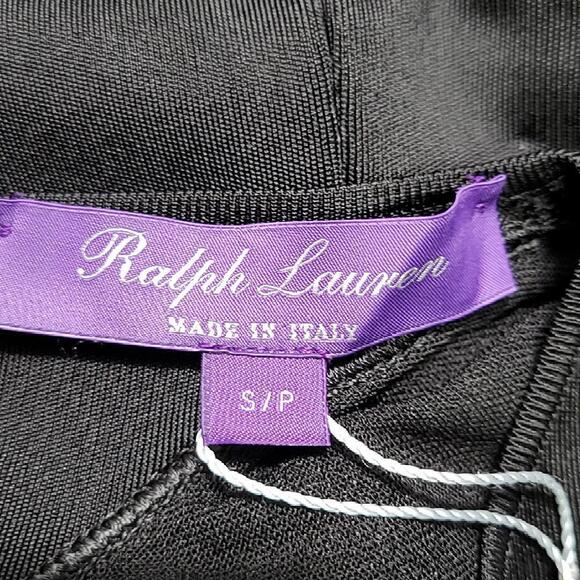 NWT RALPH LAUREN Purple Label Women Jumpsuit S Black Knit Long Sleeve Sheer - Picture 8 of 14